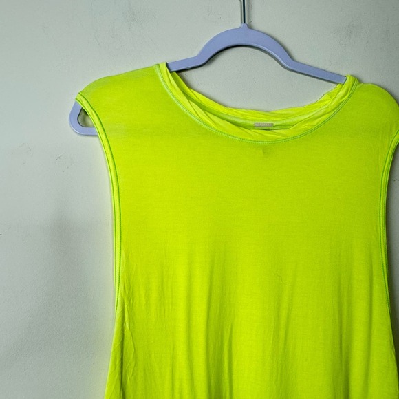 Free People Yellow The It Crew Neck Sleeveless Muscle Tank NWT Size XS - Picture 4 of 10